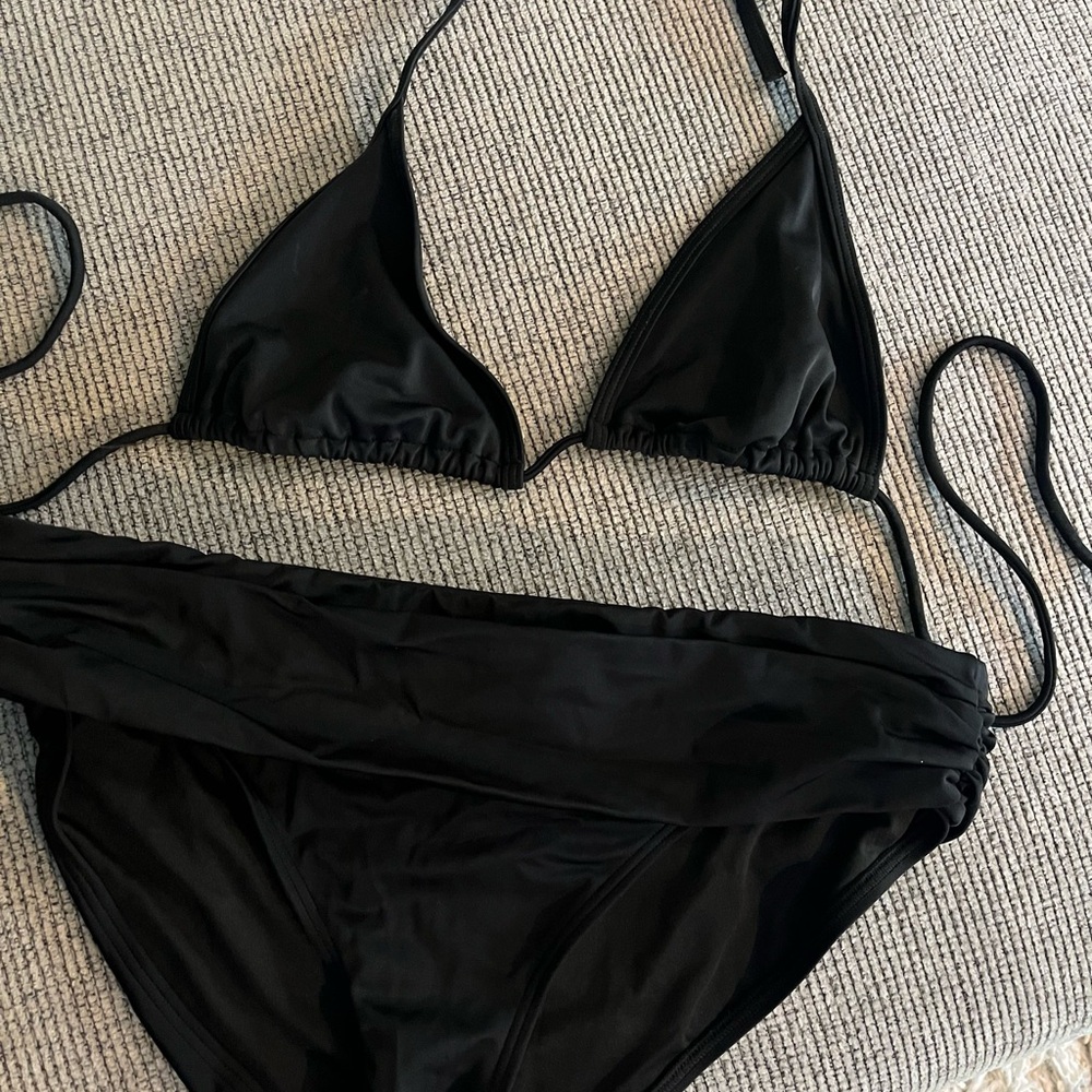 Victoria's Secret Black Triangle Bikini Set